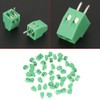 Terminal Block Connector 50pcs/set 2 Pin 2.54mm Pitch Green PCB