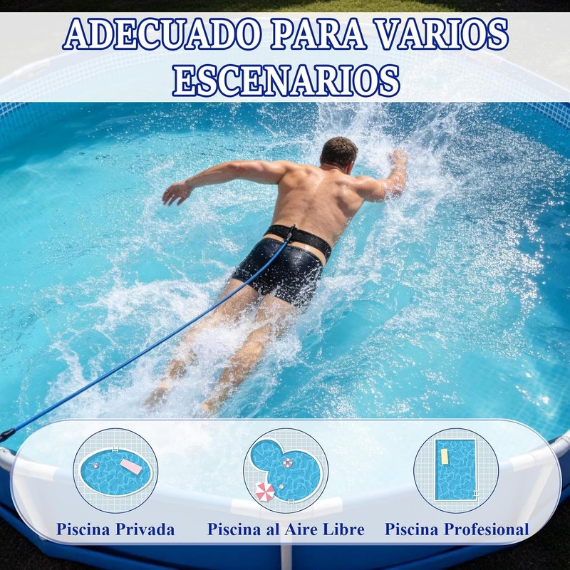 Cinturón de Entrenamiento para Natación 4M, Banda Elástica de Resistencia