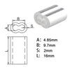 Futheda 50 pcs Aluminum Crimping Loop Sleeve Clips with Double