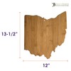 Totally Bamboo Ohio State Shaped Serving & Cutting Board, Natural