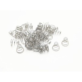 XJS Metal Taper Conical Compression Spring Silver Tone 11x5.5x11mm 50 pcs