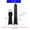 Adwoa 25mm Notch Interface Rubber Silicone Watch Band Strap Replacement