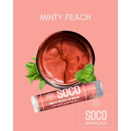 SOCO Botanicals Organic Tinted Lip Balms (Minty Peach)