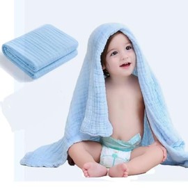 Caiery 1pcs Baby Washcloths Soft |Cotton Baby Muslin Washcloth | Baby Wash Cloth for Newborn with Sensitive Skin | Shower Gift for Baby Registry