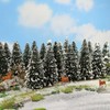 Evemodel Model Track Snow Fir Trees Snow-Covered Trees for Winter