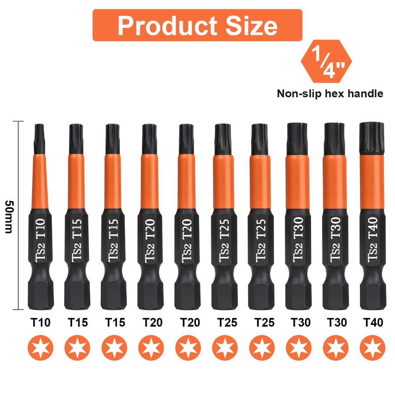 BAIDETS Pro Screwdriver Bit Set - Screwdriver Torx Bits Set