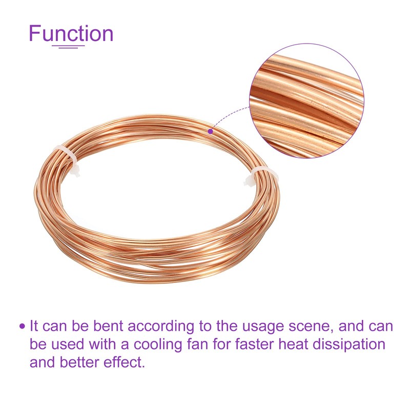 DMiotech 1mm x 2mm Long 6.0 M Refrigerator Copper Pipe