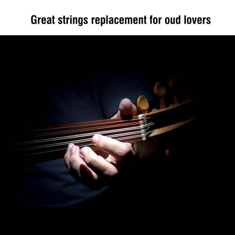 Oud Strings, Nylon Silver Plated Copper Alloy Clear Normal Tension