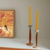 10-Pack 8" Natural Yellow Pure Beeswax Taper Candles, Dripless &