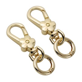 TANJUN Key Chain Quick Release Key Ring, Car Keychain Holder Clip with Easy Detachable Valet Key Ring for Men and Women, bags (Gold)