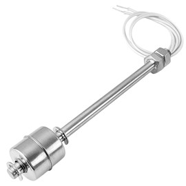 Water Float Switch, Stainless Steel, 150 mm Vertical Water Level Sensor, M10 Water Level Controller, 0~220 V Level Regulator, Suitable for Water Tanks, Swimming Pools, Sink (Silver)