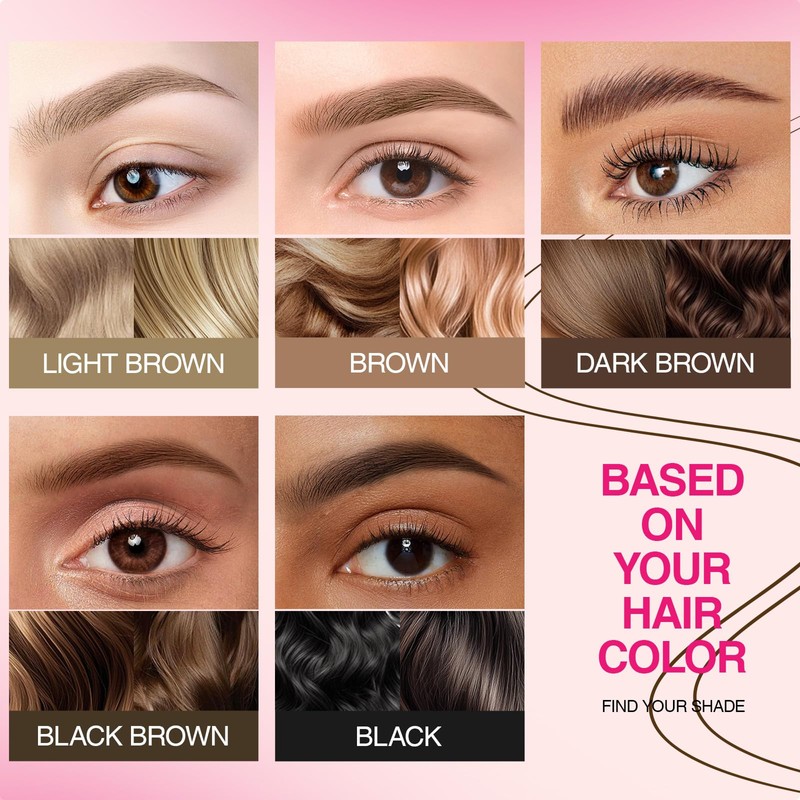 Curved Eyebrow Pen, 2-in-1 Dual Ended Eyebrow Pencil, Microblading Eyebrow