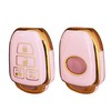 QIXIUBIA for Toyota Key Fob Cover Smart Key with Keychain