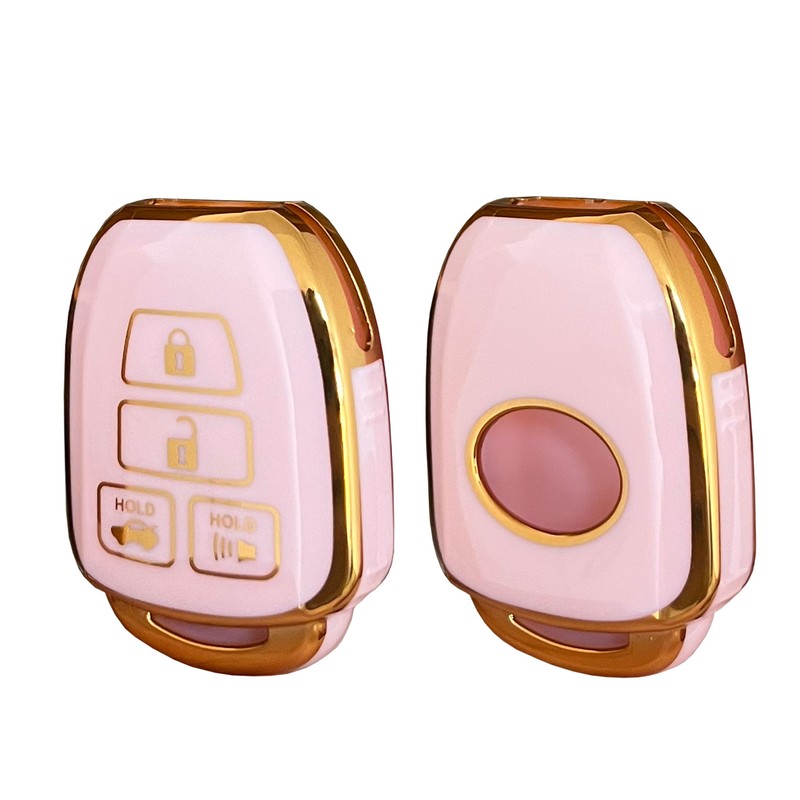 QIXIUBIA for Toyota Key Fob Cover Smart Key with Keychain