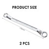 VBRHFRIF 2 Pieces of Wrenches, Steel Double-End Wrenches, Auto Repair