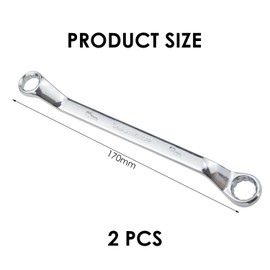 VBRHFRIF 2 Pieces of Wrenches, Steel Double-End Wrenches, Auto Repair Tools, Multi-Function Tools, Utility Tools, Ring Wrenches