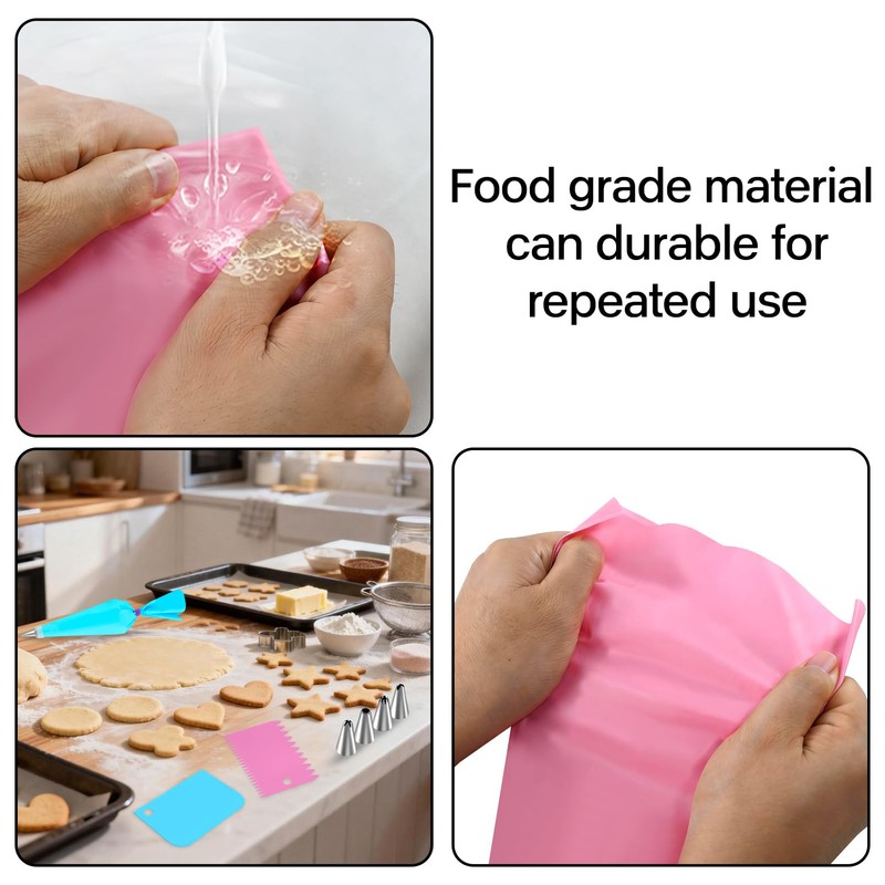 Piping Bag and Tips Set,Reusable Pastry Bag,Baking Piping Set