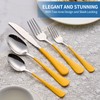 Moxinox 20-Piece yellow Silverware Set, 18/0 Stainless Steel yellow Handle