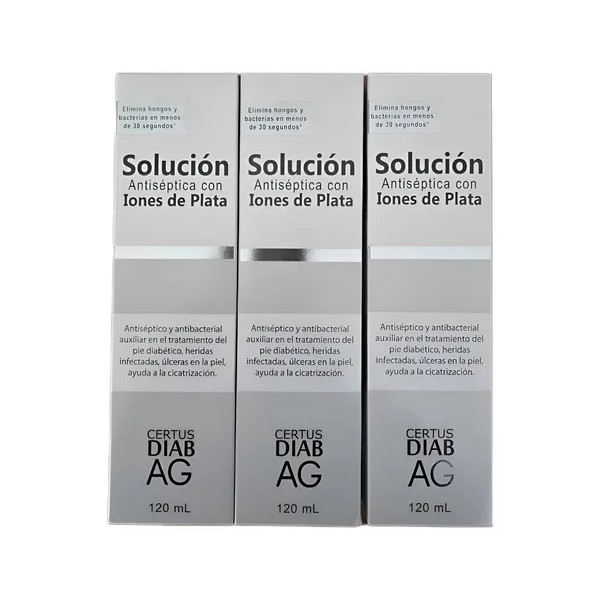 Solución Antiséptica Con Iones De Plata 120 Ml (3 Piezas)
