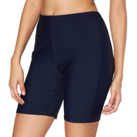 ATTRACO Women's Tankini Shorts High Waist Long Boyleg Swim Bottom Navy Large