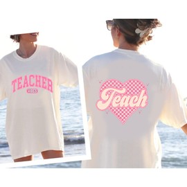 20pcs Pencil Teachers ' Day Coffee DTF Transfers Patches for Crocodile Bags Jackets Heart Loved Teacher Iron on Printing Stickers for Dress T-Shirts Bow Apples dtf Iron on Decals for Clothes