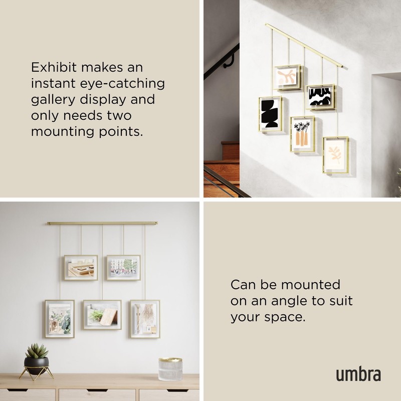 Umbra Exhibit Adjustable Photo Display – DIY Collage Set Mounts