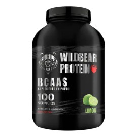 Aminoácidos Wild Beard BCAAs de Polvo Sabor Limón para Masa Muscular                                                                                  