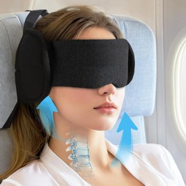 EUBSWA Aeroplane Travel Pillow with Eye Mask, Aeroplane Pillow for Sleeping, Car Travel Pillow for Children, Soft Headrest Pillow with Eye Mask