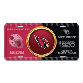 FANMATS 43247 Arizona Cardinals Embossed Metal License Plate