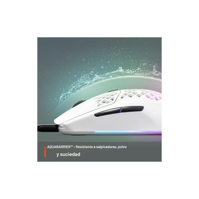 SteelSeries Aerox 3 - Mouse para Juegos Holey RGB -