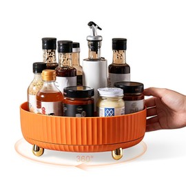 Organizador de Cosméticos, Organizador de Maquillaje, Organizador de Cosméticos de Sobremesa Giratorio 360 Grados, Almacenamiento de Cocina, Bandejas 