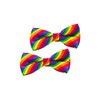 Rainbow Bow Ties for Men Boy Striped Rainbow Pre-Tied Bow