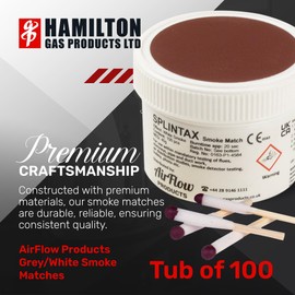 Hamilton Gas Products Smoke Matches - Pack of 100 | Long-Burn, Dense Smoke Matches for Testing Air Flow in Chimney Flues, Ventilation Systems & Gas Appliances