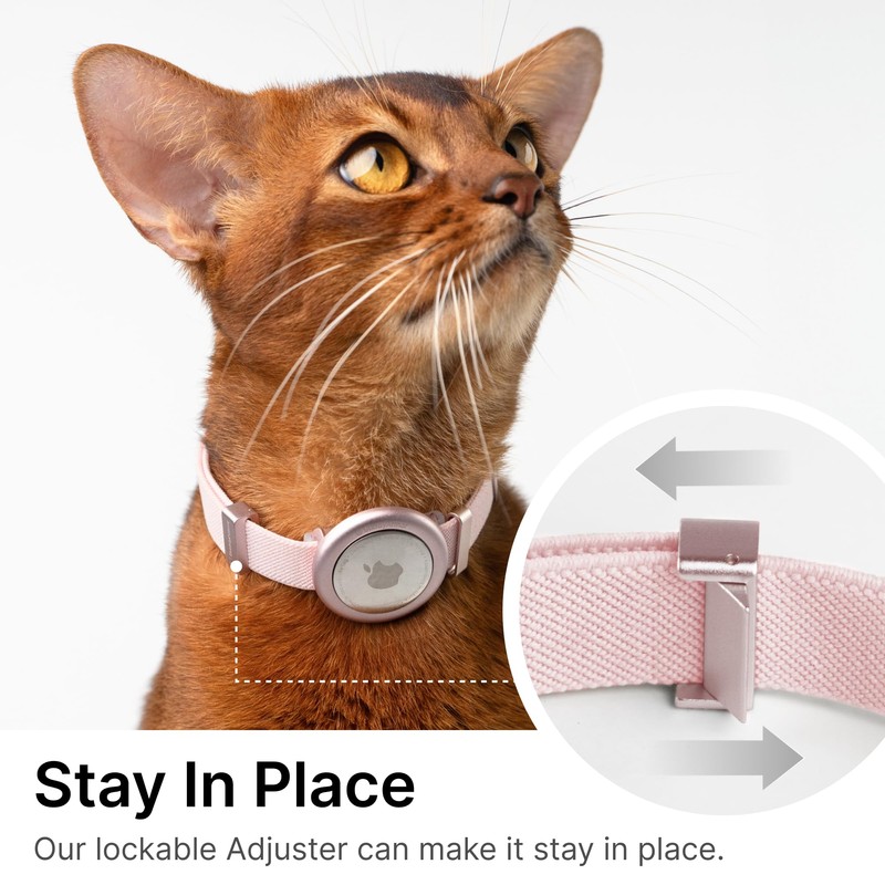 BuddyArmor Safety Cat Collar Pro Airtag Holder Set, US IDA