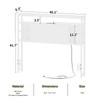 Unikito Twin Headboard with Storage, Headboard with Power Outlets and