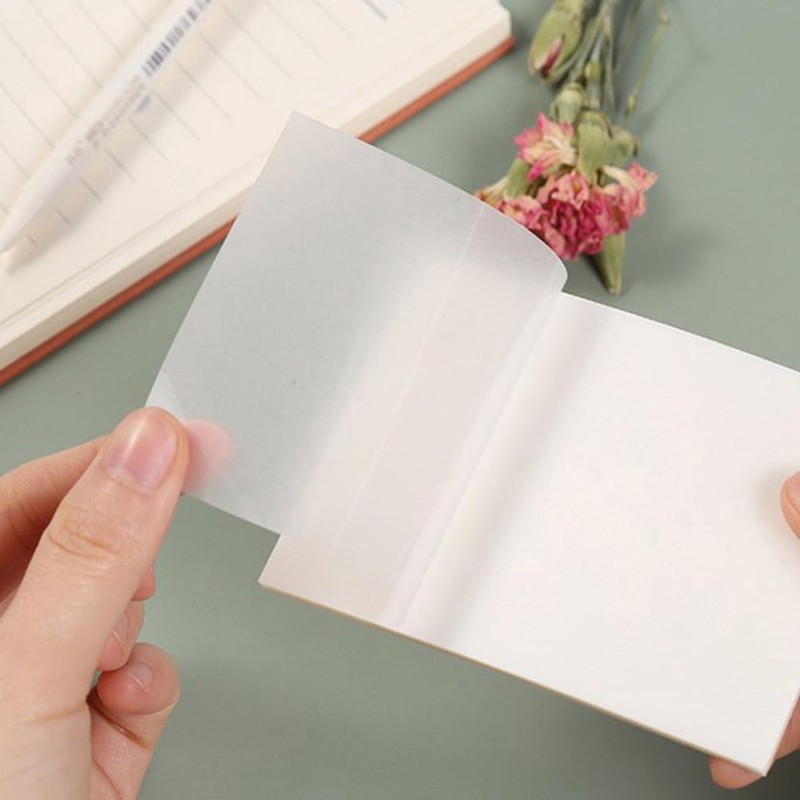 XINGHECHENGWEI Transparent Sticky Notes, Writable Tabs, Sticky Notes, Films, Waterproof,