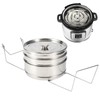 Stackable 3 Tier Stainless Steel Steamer Cooker Pot Set Cook