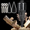 Lehelife 6pcs Firewood Log Splitter Drill Bit Removable Cones Wood