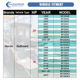 06192-ZV7-000 18-3281 Water Pump Impeller Repair Kit For Honda Sierra 06192-ZW2-000 25 30 HP 4-Stroke Outboard 25HP 30HP BF25A BF25D BF30D BF30A (1998-UP)