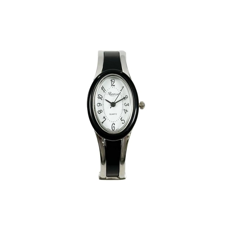 Takeuchi Shoji Rapport 188232 Women's Oval Bangle Watch, Silver Slim