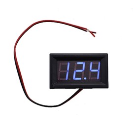 Timunr 3Pcs DC 4.5-30V Voltmeter Head with Blue Font 3-Digital Display Voltage Meter Voltmeter Panel