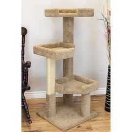 New Cat Condos 51" Solid Wood Large Cat Tree