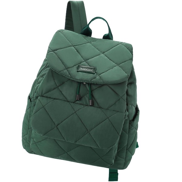 VASCHY Quilted Backpack Purse for Women, Lightweight Casual Puffer Flap
