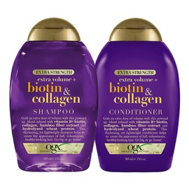 OGX, Acondicionador, Biotin & Collagen Extra Strength Conditioner, 385 ml + OGX, Shampoo, Biotin & Collagen Extra Strength Shampoo, 385 ml