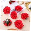 Healvian 12pcs Lifelike Rose Hair Clips Realistic Fabric Flower Hair