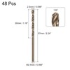 sourcing map 48pcs Jobber Drill Bits 2.5mm (0.098") Black Nitride