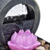 3V USB Plastic Flower Water Fountain LED Tabletop Fountain with