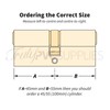 30/40 Brass YALE Superior Euro Cylinder with 3 Keys Anti