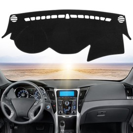 BERKSYDE Dashboard Dash Cover Mat Carpet Compatible with 2011 2012 2013 2014 Hyundai Sonata