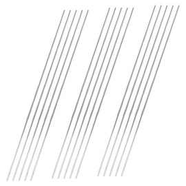 YAYODS Pack of 15 Stainless Steel Rods 5 mm x 300 mm - 304 Stainless Steel Solid Round Rod, Metal Rod, Round Bar for Crafts, Full Round Rod, Round Steel for DIY Craft, Model Car, Aeroplane